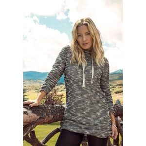 Fabletics Yukon Effortlessly Cozy Gray Marled Mini Sweater Dress Size S NWT